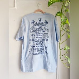 New special edition Macklemore Ben tour light blue icon tee shirt xl band